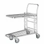 L2G - Chariot de manutention galvanisé avec vernis transparent emboitable 2 niveaux