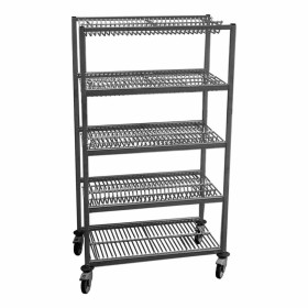 L2G - Chariot d'egouttage inox bacs et plateaux 64 bacs ou 124 plateaux GN 1/1