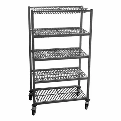 L2G - Chariot d'egouttage inox bacs et plateaux 64 bacs ou 124 plateaux GN 1/1