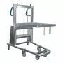L2G - Desserte emboitable a fond auto-elevateur 6 roues Ø 125 mm plateau 800x600 mm