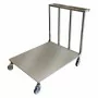 L2G - Chariot plateforme inox plateau plein barre de poussée charge maxi 250 kg 1000x600x1000 mm