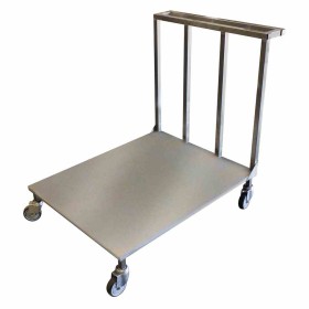 L2G - Chariot plateforme inox plateau plein barre de poussée charge maxi 250 kg 1000x700x1000 mm
