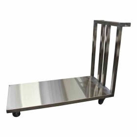 L2G - Chariot plateforme inox plateau plein barre de poussée charge maxi 250 kg 1200x700x1000 mm