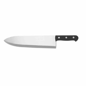 L2G - Couteau a abattre L. 300 mm manche noir avec 3 rivets