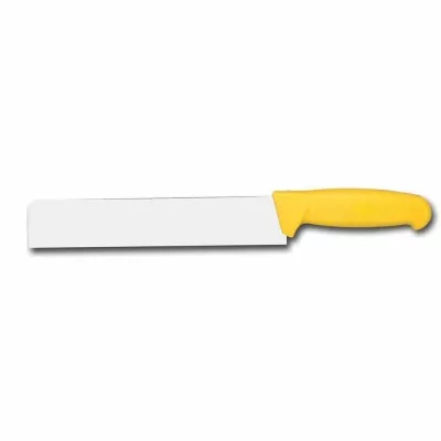 L2G - Couteau à fromage 1 main manche jaune surmoule