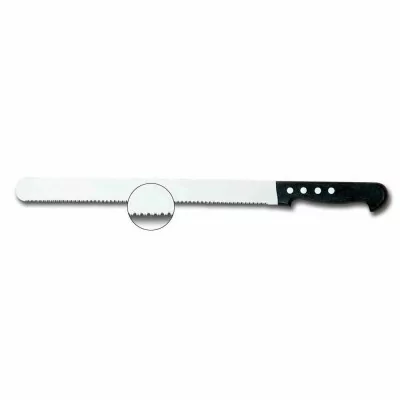 L2G - Couteau à genoise 310 mm dents fines manche noir 4 rivets