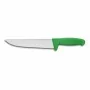L2G - Couteau de boucher manche surmoule vert lame L. 250 mm