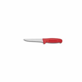 L2G - Couteau desosseur etroit L. 140 mm manche rouge