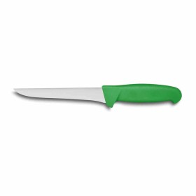 L2G - Couteau desosseur lame droite manche surmoule vert lame L. 170 mm