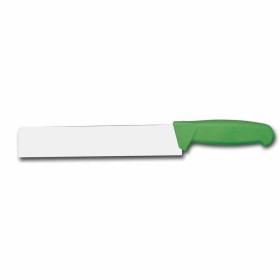 L2G - Couteau fromage 1 main manche surmoule vert lame L. 250 mm
