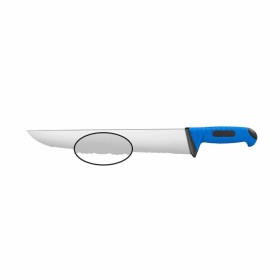 L2G - Couteau poisson microdente manche bleu L. 350 manche surmoule