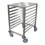 L2G - Échelle basse inox demontable GN 1/1 7 niveaux entrée 325 mm chape zinguée sans freins
