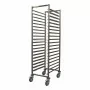 L2G - Echelle soudée inox à glissières GN 1/1 entrée 325-20 niveaux chape inox avec freins