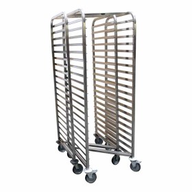 L2G - Echelle inox soudée encastrable 600x400 mm 20 niveaux entrée 400 cH. poly avec freins