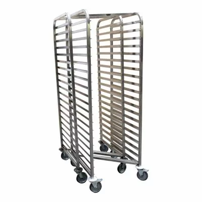 L2G - Echelle inox soudée encastrable 600x400 mm 20 niveaux entrée 400 cH. poly avec freins