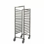 L2G - Echelle soudée inox à glissières 600x400 mm entrée 400-15 niveaux chape poly avec freins