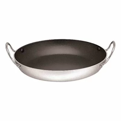 L2G - Plat à paëlla aluminium anti-adhesif 2 anses inox H. 65 mm Ø 400 mm