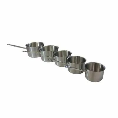 L2G - Serie de 5 casseroles inox Ø 160-180-200-240-260mm pour induction
