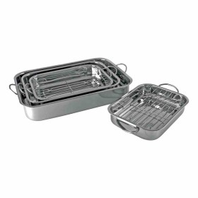 L2G - Set de 4 plats à lasagne inox avec grilles 