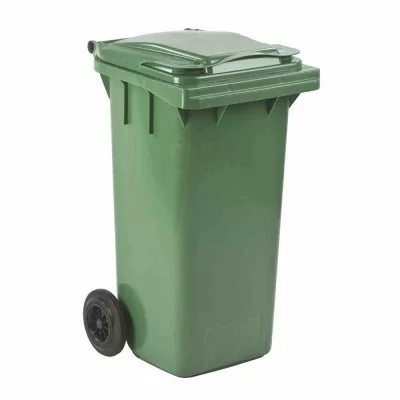 L2G - Container à déchets polyéthylène  2 roues couleur verte