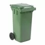 L2G - Container à déchets polyéthylène  2 roues couleur verte