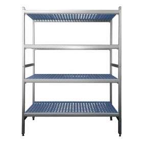 L2G - Rayonnage aluminium eco 4 niveaux clayettes polypropylène 1062x565x1700 mm