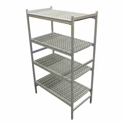 L2G - Rayonnage lineaire alu 596x373 H.1700 4 niveaux poly 