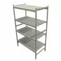 L2G - Rayonnage lineaire alu 596x373 H.1700 4 niveaux poly 
