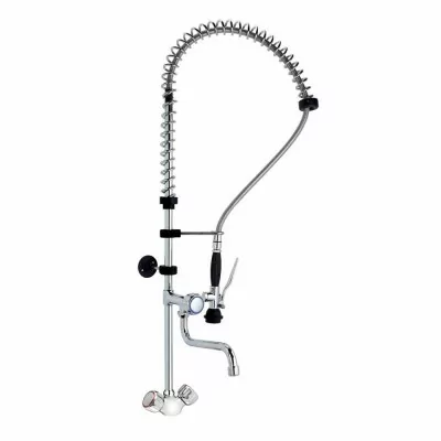 L2G - Douchette ec/ef sur plonge monotrou avec col de cygne H. 580 mm