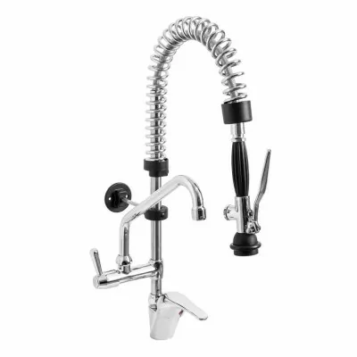 L2G - Douchette ec/ef sur plonge monotrou commande par levier avec col de cygne
