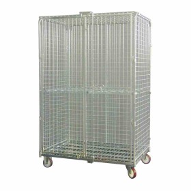 L2G - Roll container de securite 2 portes maille 50x50 mm systeme de fermeture pour cadenas
