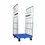 L2G - Rollcontainer avec socle plastique 2 ridelles zinguées démontables