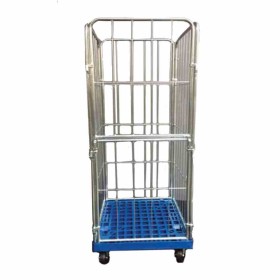 L2G - Rollcontainer avec socle plastique 3 ridelles zinguées démontables
