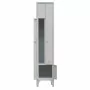 L2G - Armoire vestiaire gain de place type L 1 colonne de 2 cases L. 400 mm gris