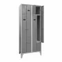 L2G - Armoire vestiaire gain de place type L 2 colonnes de 2 cases L. 400 mm gris