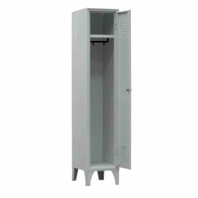 L2G - Vestiaire industrie propre acier sur pieds 1 case couleur grise