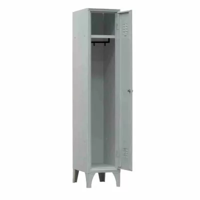 L2G - Vestiaire industrie propre acier sur pieds 1 case couleur grise