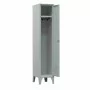 L2G - Vestiaire industrie propre acier sur pieds 1 case couleur grise