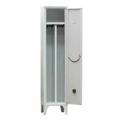 L2G - Vestiaire industrie salissante acier sur pieds 1 case couleur grise