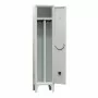 L2G - Vestiaire industrie salissante acier sur pieds 1 case couleur grise