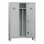 L2G - Vestiaire industrie salissante acier sur pieds 3 cases couleur grise