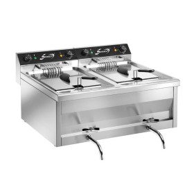SOFRACA - Friteuse électrique à poser - 400 V - Super puissante - 2 x 12 Litres
