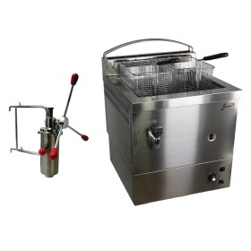 SOFRACA - Friteuse foraine gaz 10 L + doseur à chichis - Gaz Butane / Propane