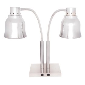 SOFRACA - Lampe chauffante sur pied - Chromée / Double