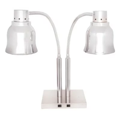 SOFRACA - Lampe chauffante sur pied - Chromée / Double