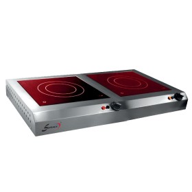 SOFRACA - Réchaud vitrocéramique - 2 feux - 2x 300 x 300 mm - Sans détecteur de présence - 230 V