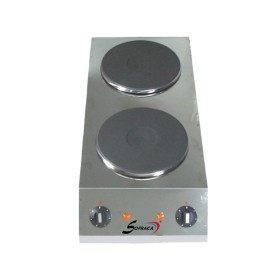 SOFRACA - Réchaud électrique - 2 plaques en profondeur - Diamètre 220 mm - 400 V
