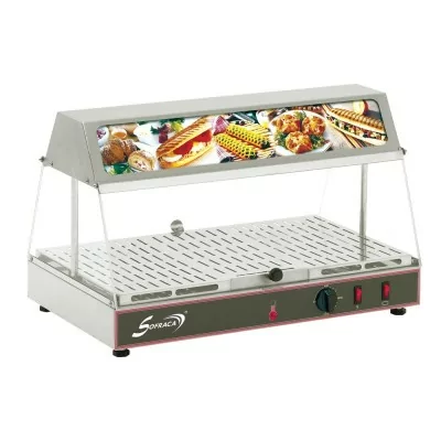 SOFRACA - Vitrine chauffante avec bloc lumineux - GN 1/1 - 1 niveau - 230 V