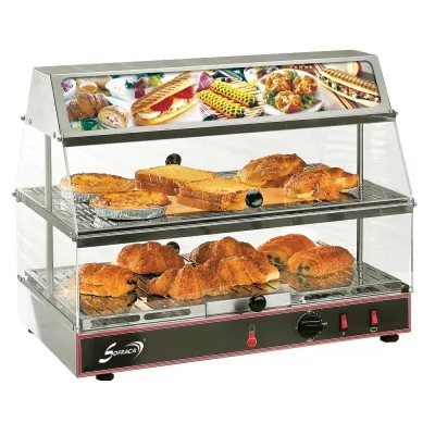 SOFRACA - Vitrine chauffante avec bloc lumineux - GN 1/1 - 2 niveaux - 230 V