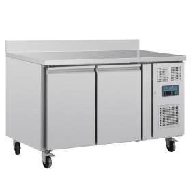 POLAR - Table réfrigérée positive 2 portes Série U avec dosseret 282L 